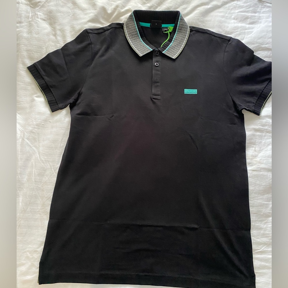 Hugo Boss pima cotton polo shirt/ large/ regular fit/ Authentic/ boss logo